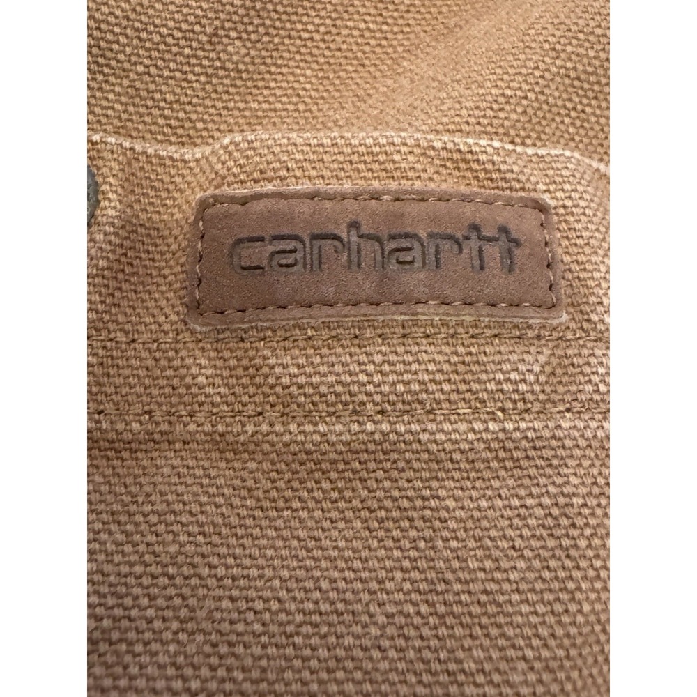Carhartt Flannel Lined Duck Canvas Shirt Jacket Mens M Brown Snap S296brn - Picture 6 of 15